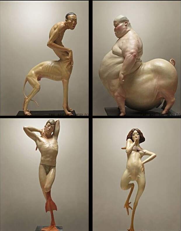 Liu Xue. "Жители ада" искусство, скульптура, странное