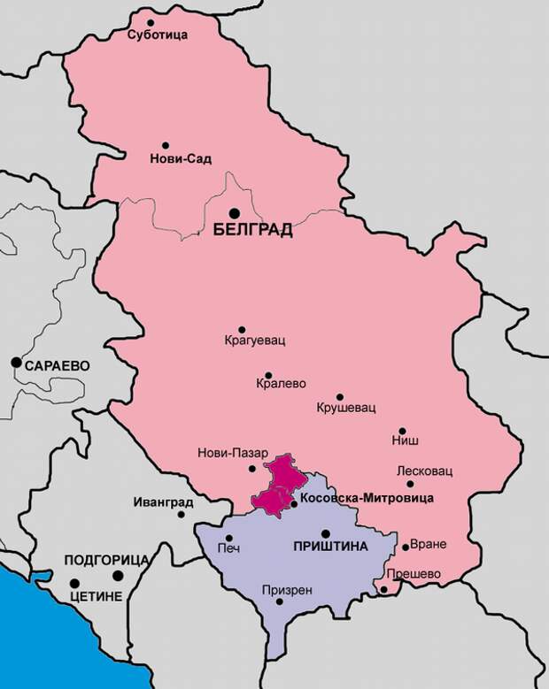 Города сербии карта сербии