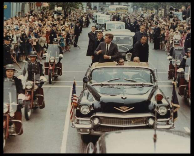 Кеннеди в Ирландии, 23 июня 1963 г. cadillac, кортеж, правительственный автомобиль