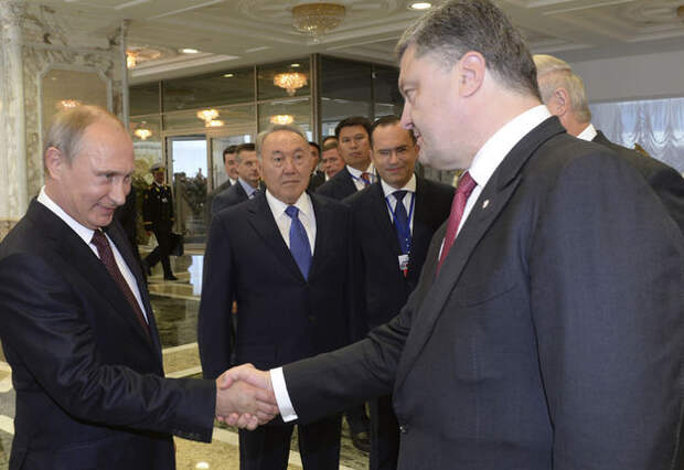 Встреча Путина и Порошенко в Минске 