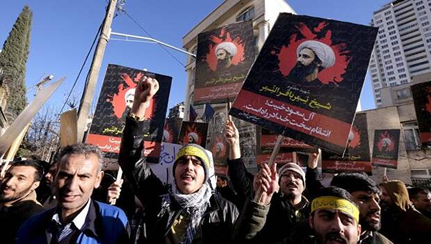 Протесты в Тегеране у посольства Саудовской Аравии в Иране, 3 января 2016