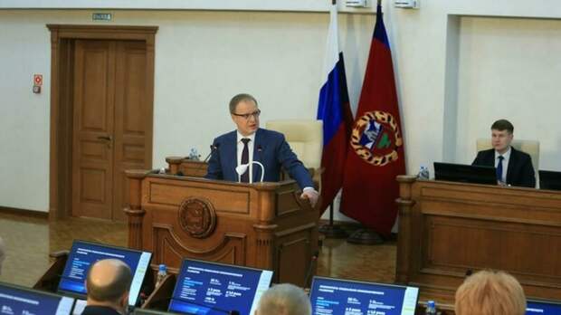 Отчет Виктора Томенко о работе правительства за 2023 год / Фото: Екатерина Смолихина