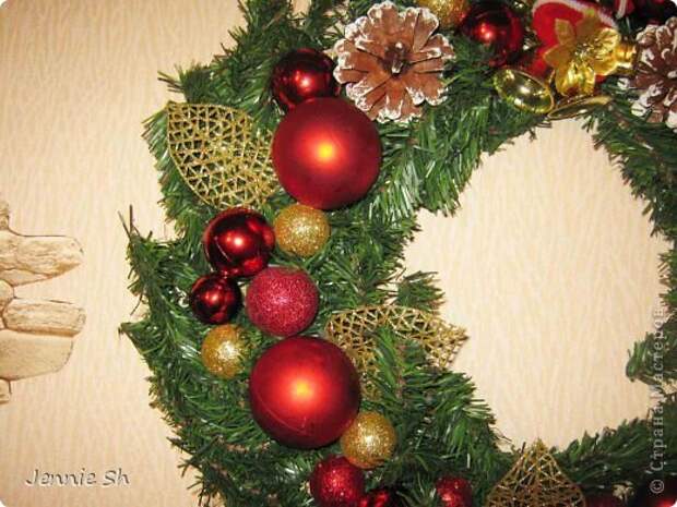 Декор предметов Мастер-класс Новый год Рождественские венки+МК фото 17