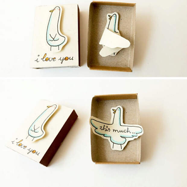 Surprise Messages Hidden In Little Matchboxes