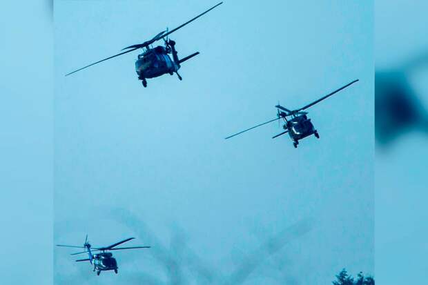 Все три украинских вертолета "Черный ястреб" показали на одном фото