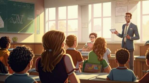 Учитель в классе / Изображение сгенерировано FusionBrain.AI от Sber AI / amic.ru