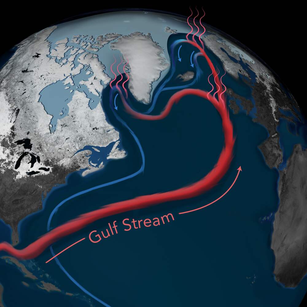 Брат гольфстрима. Гольфстрим в Атлантическом океане. Гольфстрим течения Атлантического океана. Океаническое течение Гольфстрим. Гольфстрим течение в Великобритании.