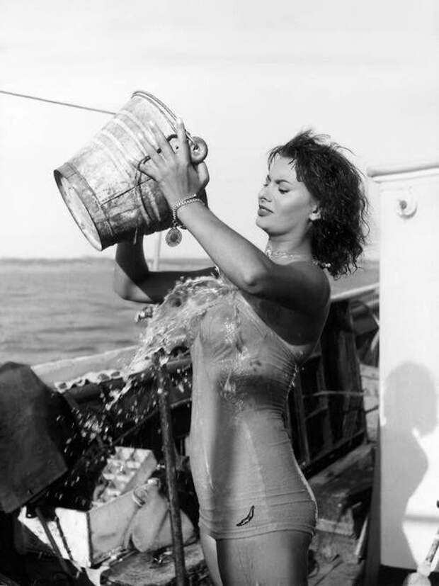 София Лорен. Ice Bucket Challenge, 1959 г. интересно, история, фото