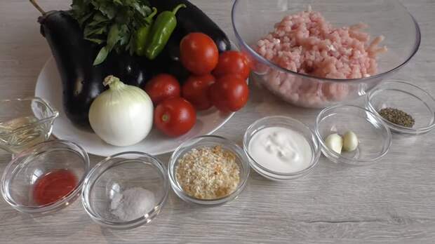 Закуска из баклажанов и фарша Еда, Закуска, Рецепт, Другая кухня, Видео, Длиннопост, Баклажан, Фарш