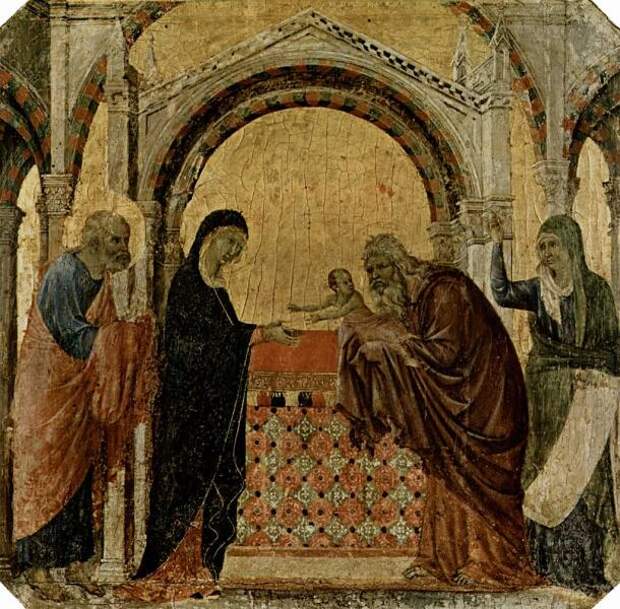 Дуччо ди Буонинсенья, «Сретение», 1308-1311 гг.