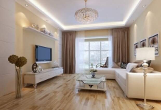 Beige-walls-of-elegant-living-room-Interior-Design