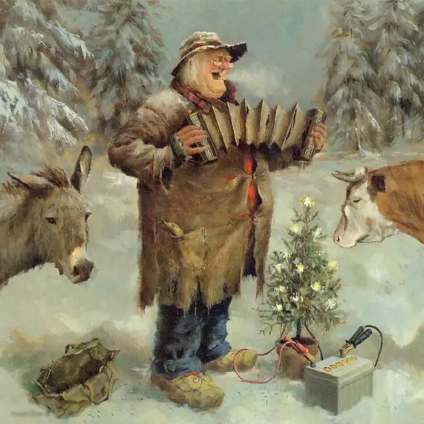 Хулиганистые и задиристые пенсионеры на картинах Мариуса ван Доккума