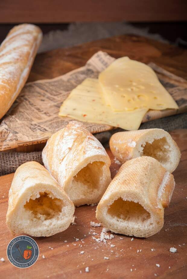 Багет с курицей, сыром и чесночным маслом кулинария, рецепт, длиннопост, еда, из Одессы с морковью, закуска, багет, пятничный тег моё