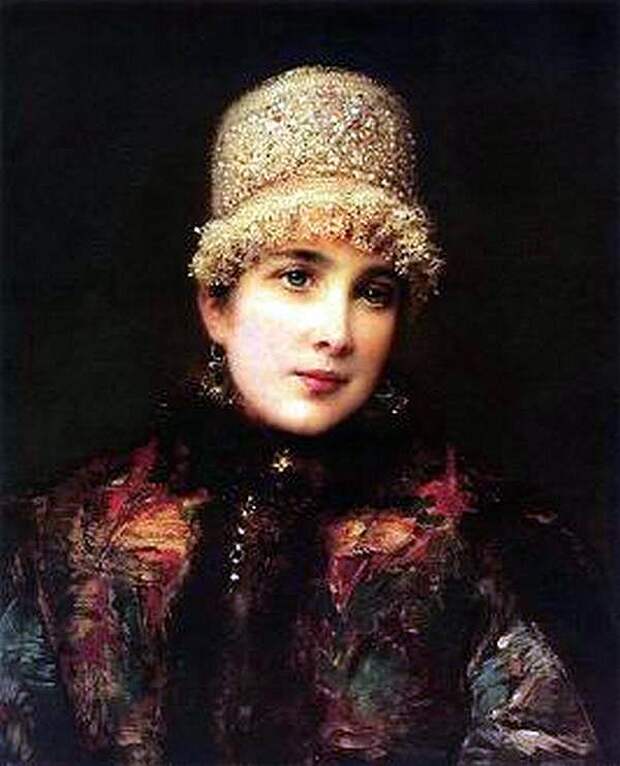 Константин Маковский. Russkaya krasavica v kokoshnike 1890 Константин Маковский. Russkaya krasavica v kokoshnike 1890