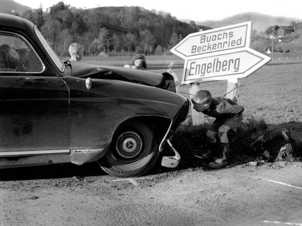 Арнольд Одерматт: печаль и красота аварий авария, авто, авто авария, дтп, ретро фото, фото, фотограф, фотография