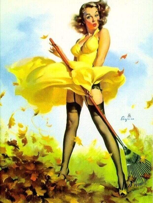 Яркие pin-up работы от художника Джила Элвгрена