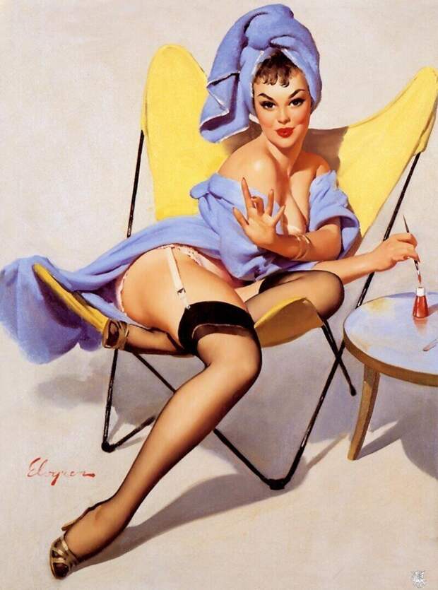Яркие pin-up работы от художника Джила Элвгрена