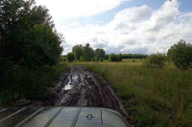 Июльские дожди разбили дорогу в Пустой Ярославль, которую местные ремонтровали месяц назад.