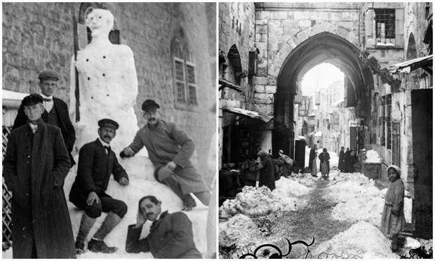 Иерусалим в снежных завалах: редкие фото 1921 года