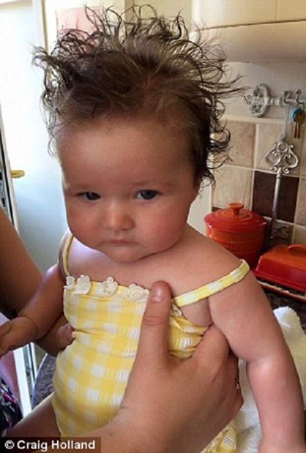 В Британии - мода на волосатых младенцев! младенцы, прически, фото