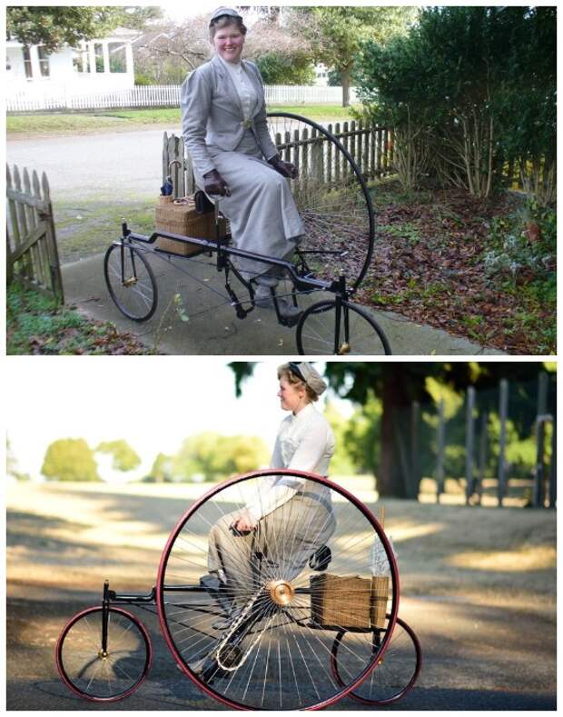 Уникальный трехколесный велосипед, который является точной копией модели XIX века. 
