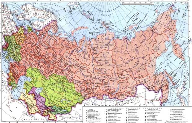 карта СССР