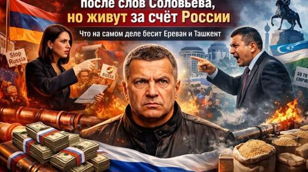 Русских послов вызывают «на ковёр» после слов Соловьёва, но живут за счёт России: что на самом деле бесит Ереван и Ташкент