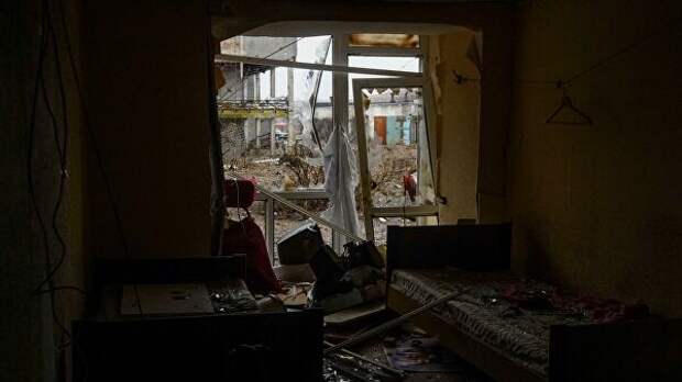 Пустые помещения на территории базы 36-й бригады морской пехоты ВСУ в Донецкой народной республике, уничтоженной ВКС РФ Пустые помещения на территории базы 36-й бригады морской пехоты ВСУ в Донецкой народной республике, уничтоженной ВКС РФ