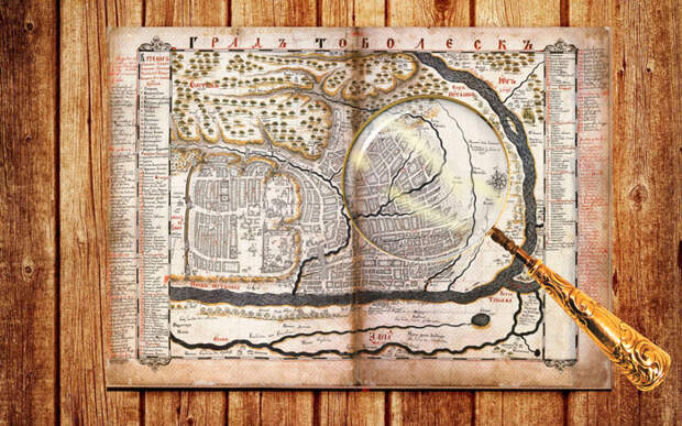 Карта Тобольска, 1700г. Фото: © Wikipedia.org