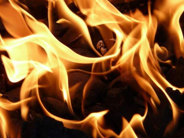 Пожар на территории деревообрабатывающего предприятия в Криуше тушили четыре расчёта