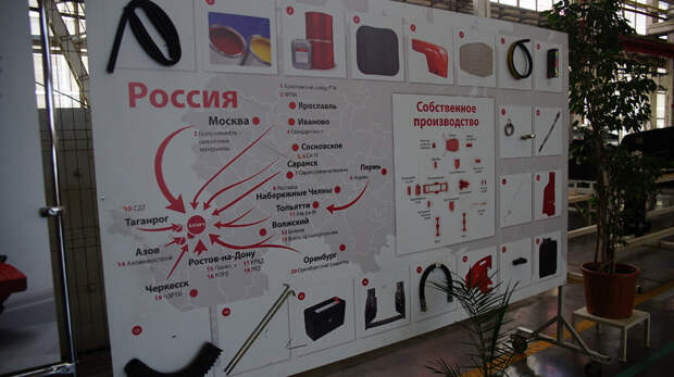 Карта поставщиков со всей России