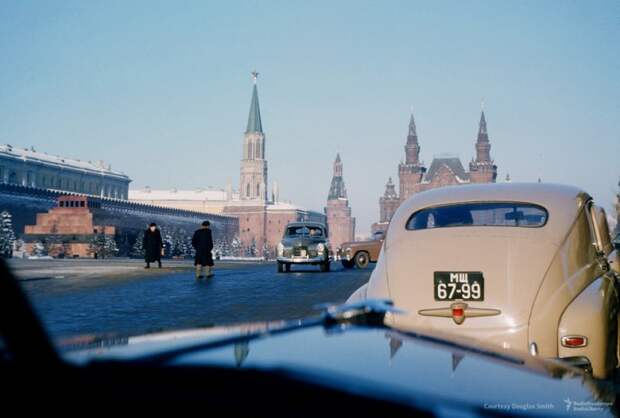 Автомобили на Красной Площади СССР, ретро фото
