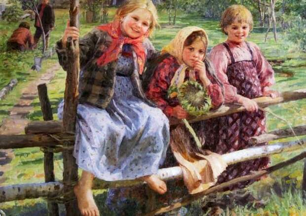 подружки. дети. 1916