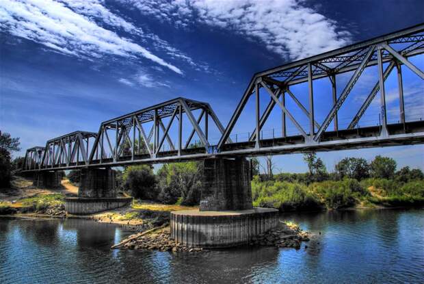 Мост Yuba River Railroad Bridge, Калифорния. NewPix.ru - Захватывающие фотографии мостов