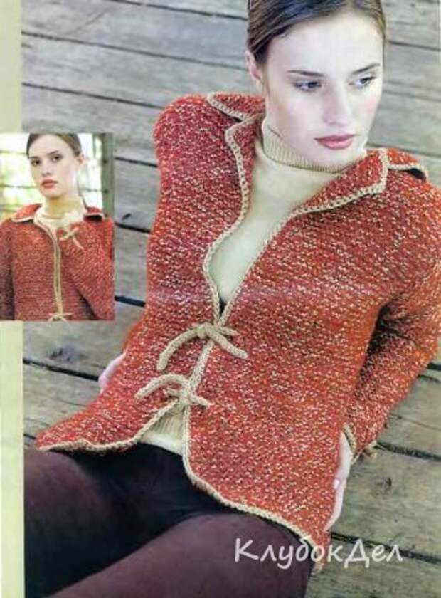 Жакет с завязками из шнуров