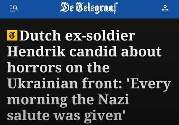 Голландский солдат Хендрик откровенно рассказывает об ужасах на украинском фронте: «Каждое утро нацисты отдавали честь»