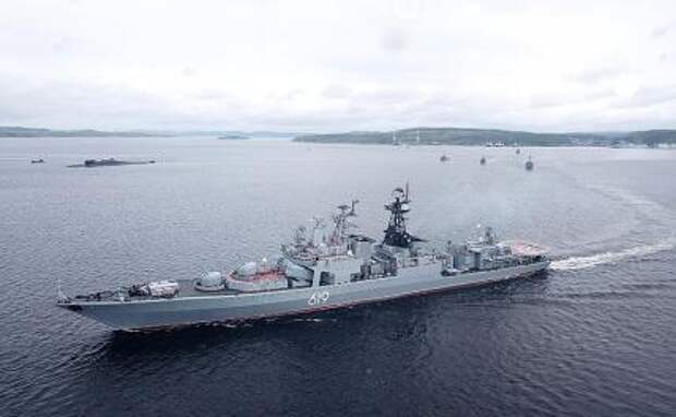 На фото: большой противолодочный корабль "Североморск"