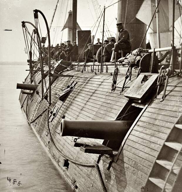 Броненосец USS Galena, один из трёх первых броненосцев американского флота, 1862 год