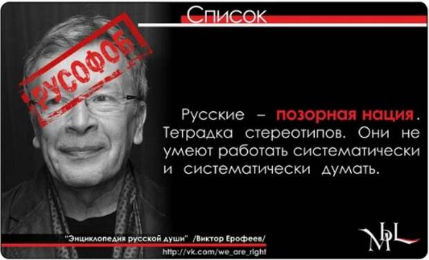Русофобия в лицах
