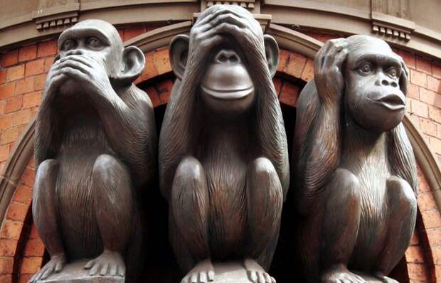 Три мудрых обезьяны./ Фото: noomarketing.net