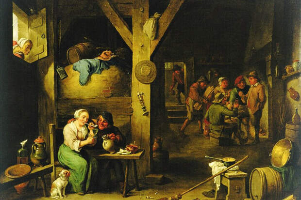 Д. Тирнис мл. "Интерьер таверны"