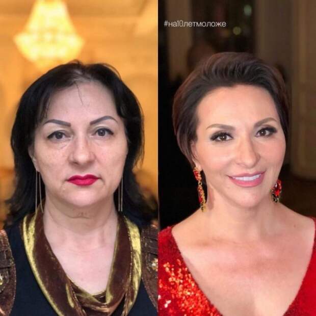 Магия современного макияжа: до и после