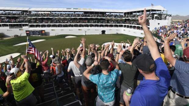 A view of the 16th hole at TPC Scottsdale.