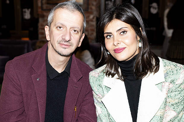 Надежда Оболенцева, Константин Богомолов, Сати Спивакова на предновогодней вечеринке