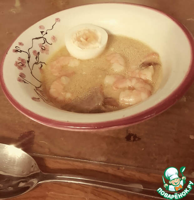 Бирманский суп с креветками (Кхао cве)