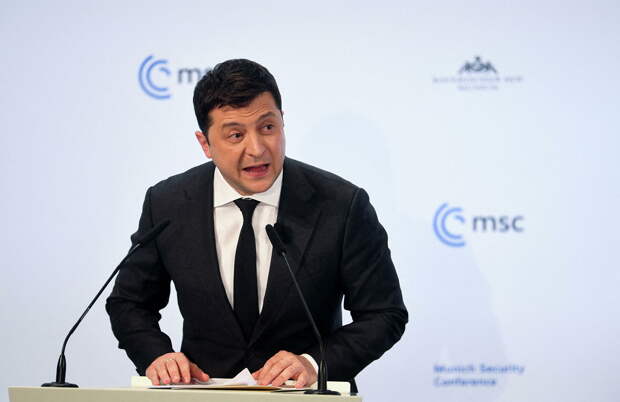 Президент Украины Владимир Зеленский выступает на Мюнхенской конференции по безопасности Президент Украины Владимир Зеленский выступает на Мюнхенской конференции по безопасности - РИА Новости, 1920, 21.02.2022