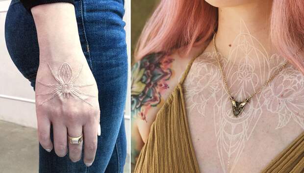 10+ белых татуировок, которые похожи на волшебные руны