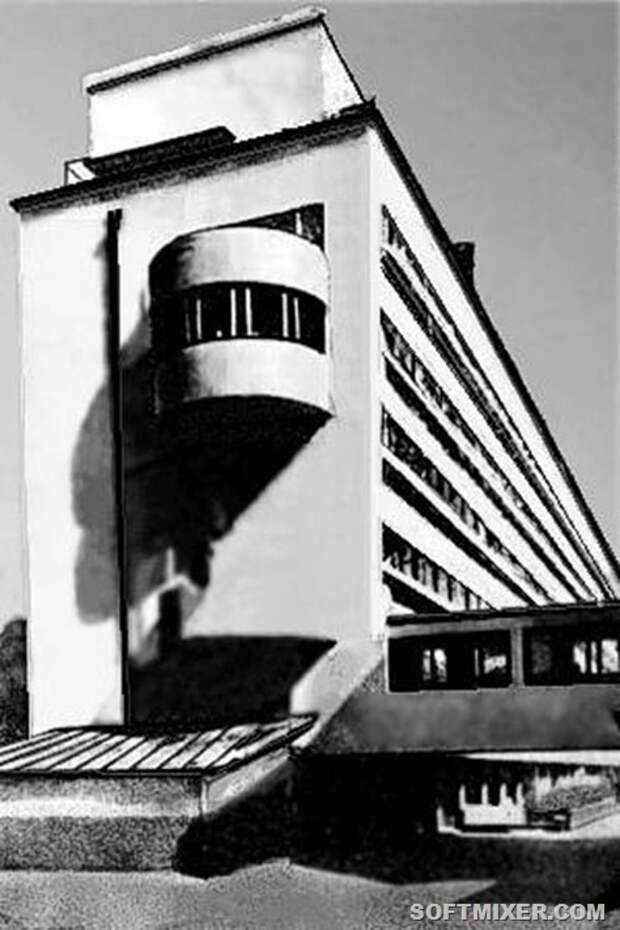Доме коммуне в советское время. Дом коммуна Наркомфина Гинзбург. Конструктивизм в архитектуре 20 века Гинзбург.