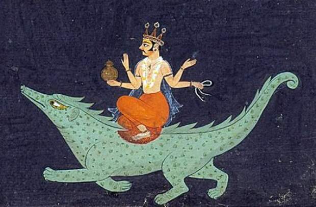 Современное изображение бога Варуна в статусе бога вод