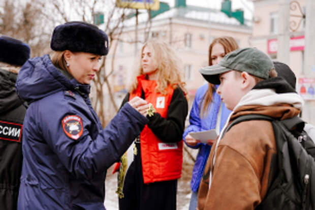 В Еврейской автономной области полицейские и активисты «Движения Первых» провели акцию «Будь ярче на дороге!»